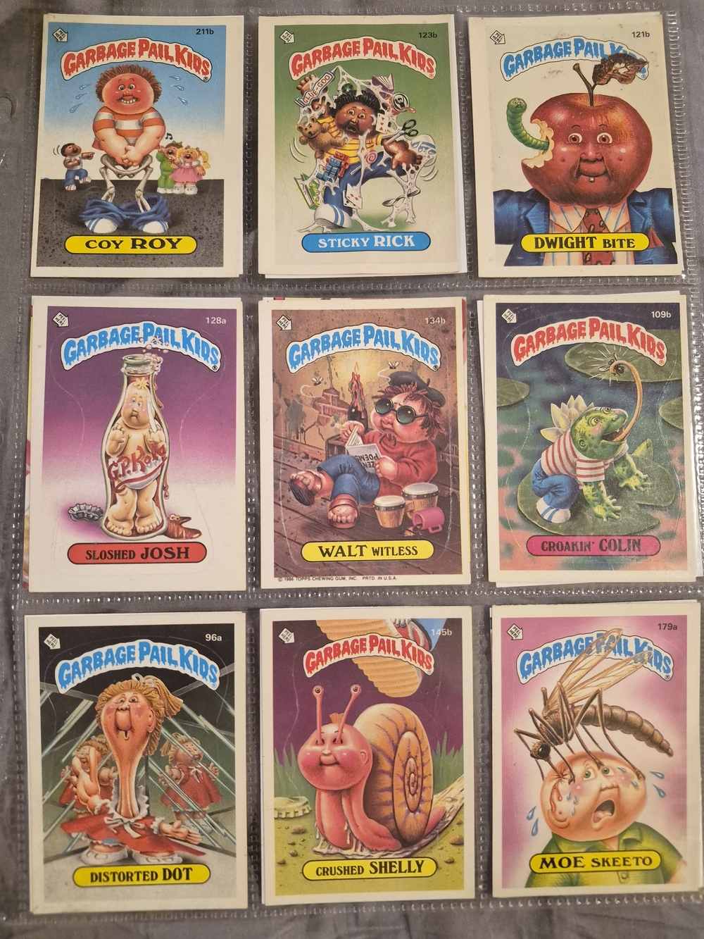 Garbage Pail Kids Collectible Cards Original Series (All Are Year Of: 1986)